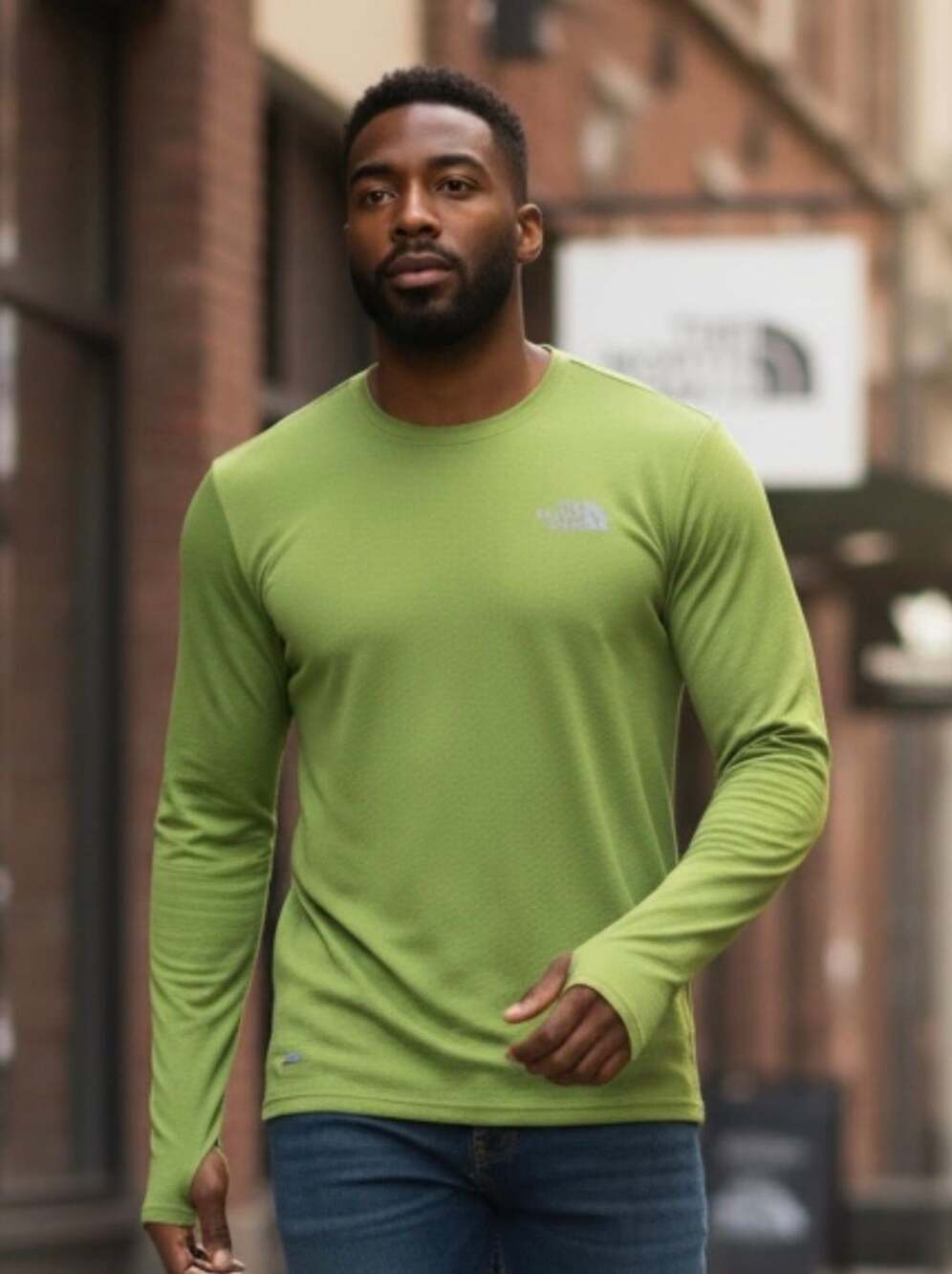 The North Face VaporWick Long-Sleeve Shirt Size M Green